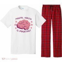 Mental Health Is Important Brain Pajama Set thumb 0