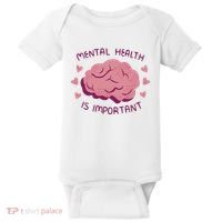 Mental Health Is Important Brain Baby Bodysuit thumb 0