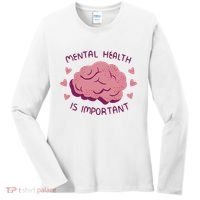 Mental Health Is Important Brain Women's Long Sleeve Shirt thumb 0