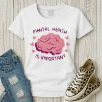 Mental Health Is Important Brain Women's T-Shirt thumb 3