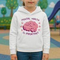 Mental Health Is Important Brain Kids Hoodie thumb 3