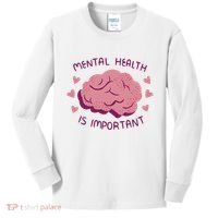 Mental Health Is Important Brain Kids Long Sleeve Shirt thumb 0