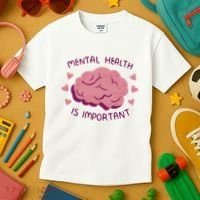 Mental Health Is Important Brain Kids T-Shirt thumb 3