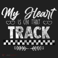 My Heart Is On That Track Drag Racing Race Car Driver Gift Cool Gift Women's Sweatshirt thumb 2