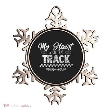 My Heart Is On That Track Drag Racing Race Car Driver Gift Cool Gift Ornament