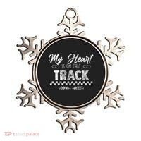 My Heart Is On That Track Drag Racing Race Car Driver Gift Cool Gift Ornament thumb 0
