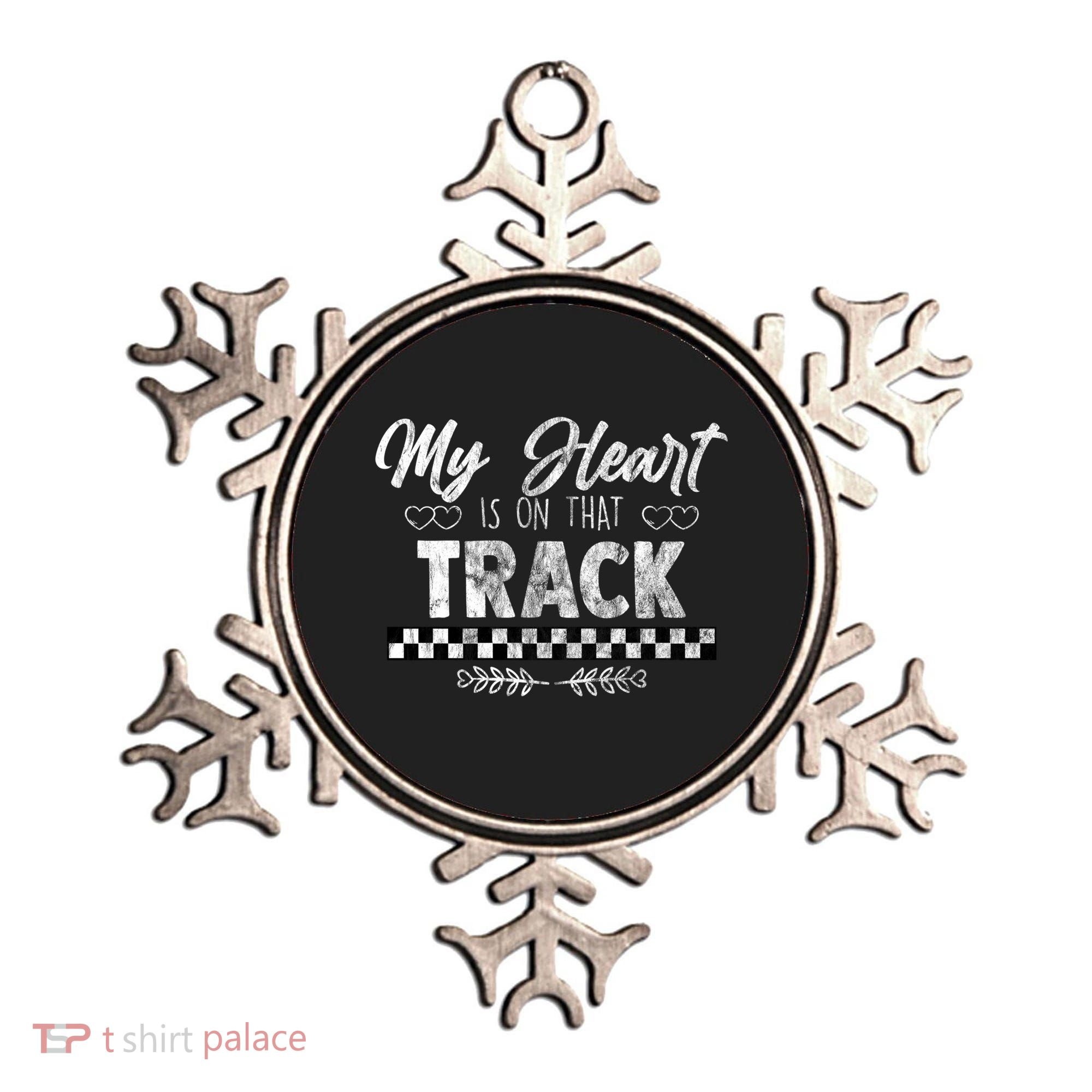 My Heart Is On That Track Drag Racing Race Car Driver Gift Cool Gift Ornament