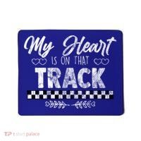 My Heart Is On That Track Drag Racing Race Car Driver Gift Cool Gift Mousepad thumb 0