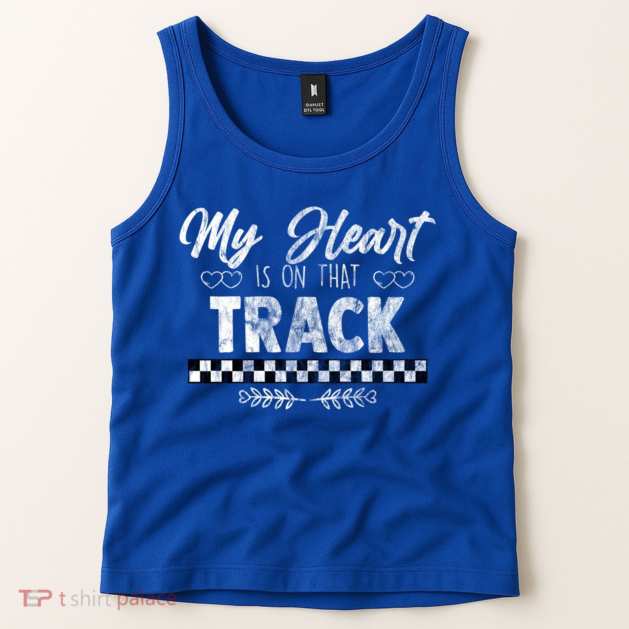 My Heart Is On That Track Drag Racing Race Car Driver Gift Cool Gift Tank Top