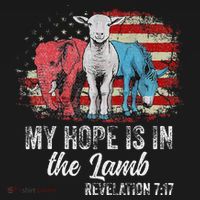 My Hope Is In The Lamb Funny Scripture Elephant Donkey Us Apron thumb 3