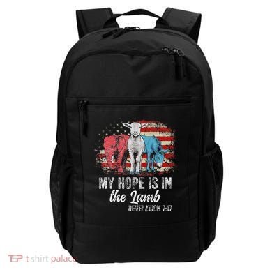 My Hope Is In The Lamb Funny Scripture Elephant Donkey Us Backpack
