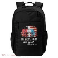 My Hope Is In The Lamb Funny Scripture Elephant Donkey Us Backpack thumb 0
