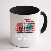 My Hope Is In The Lamb Funny Scripture Elephant Donkey Us Coffee Mug thumb 1