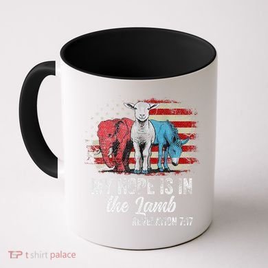 My Hope Is In The Lamb Funny Scripture Elephant Donkey Us Coffee Mug
