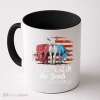 My Hope Is In The Lamb Funny Scripture Elephant Donkey Us Coffee Mug thumb 0
