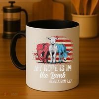 My Hope Is In The Lamb Funny Scripture Elephant Donkey Us Coffee Mug thumb 4