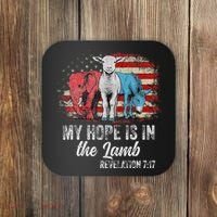 My Hope Is In The Lamb Funny Scripture Elephant Donkey Us Coaster thumb 0