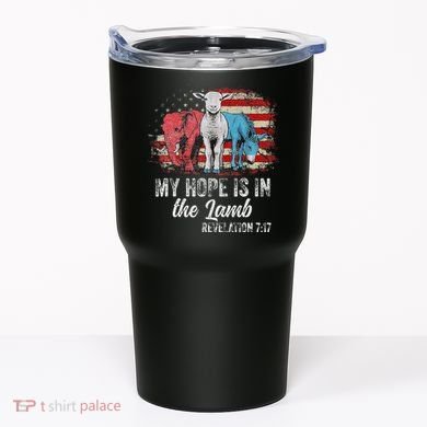 My Hope Is In The Lamb Funny Scripture Elephant Donkey Us Tumbler