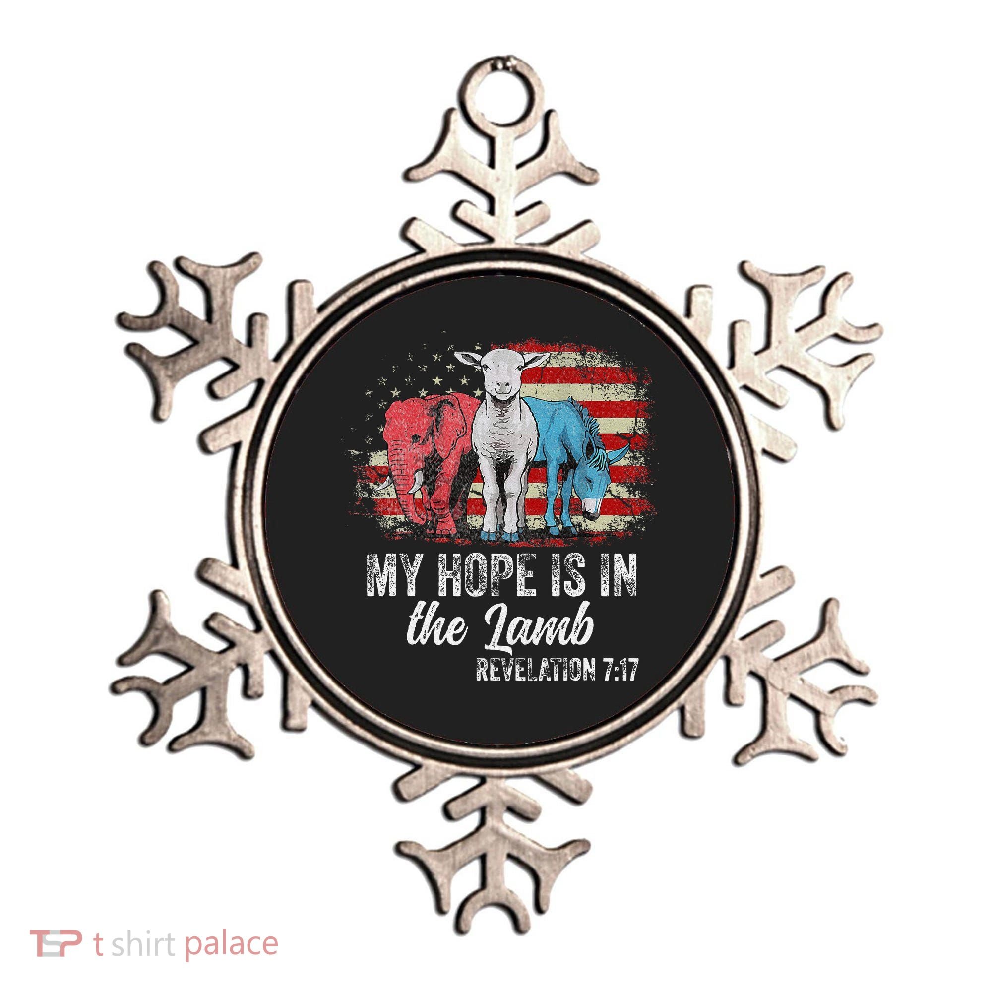 My Hope Is In The Lamb Funny Scripture Elephant Donkey Us Ornament