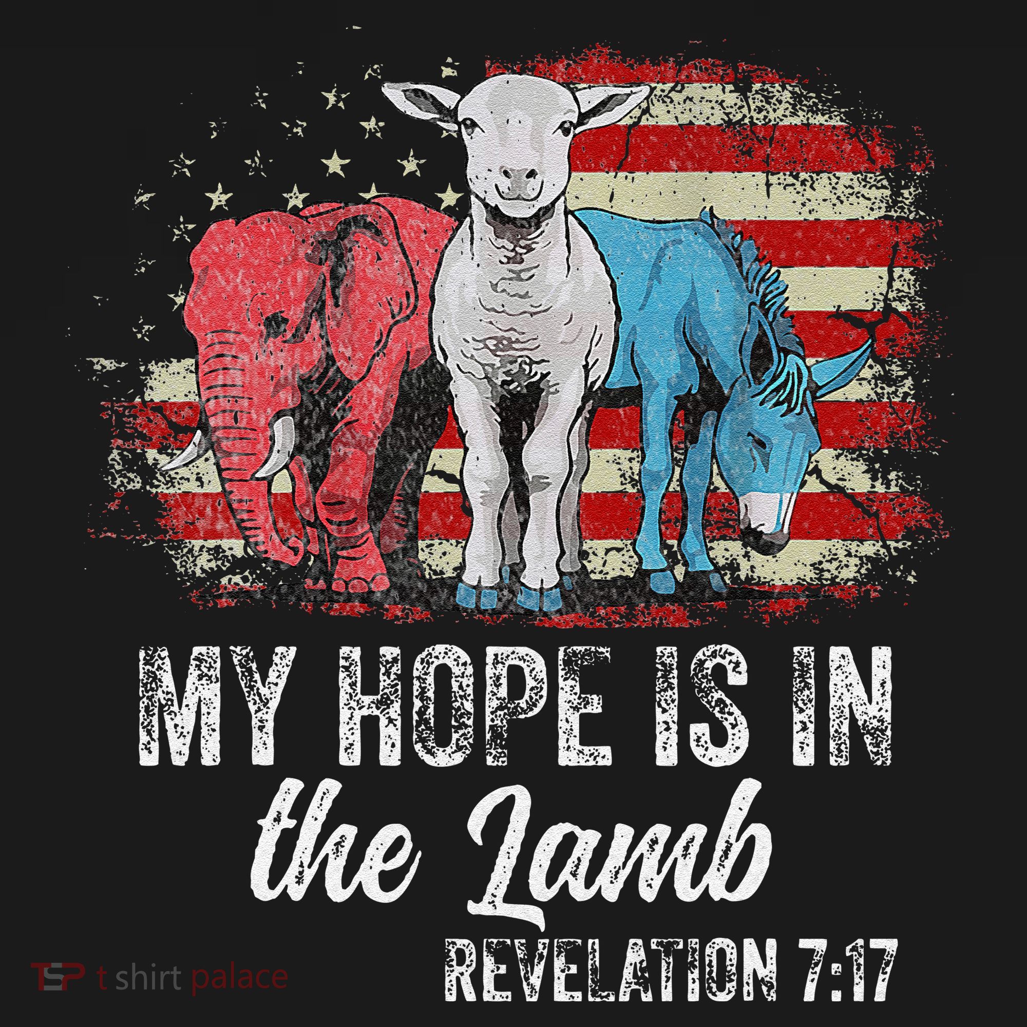 My Hope Is In The Lamb Funny Scripture Elephant Donkey Us Ornament