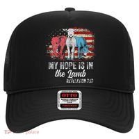 My Hope Is In The Lamb Funny Scripture Elephant Donkey Us Hat thumb 0