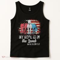 My Hope Is In The Lamb Funny Scripture Elephant Donkey Us Tank Top thumb 2