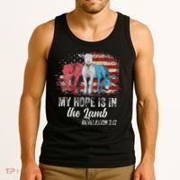 My Hope Is In The Lamb Funny Scripture Elephant Donkey Us Tank Top thumb 3