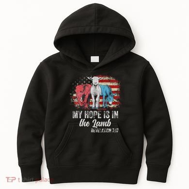 My Hope Is In The Lamb Funny Scripture Elephant Donkey Us Kids Hoodie