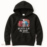 My Hope Is In The Lamb Funny Scripture Elephant Donkey Us Kids Hoodie thumb 0