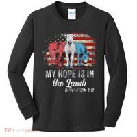 My Hope Is In The Lamb Funny Scripture Elephant Donkey Us Kids Long Sleeve Shirt thumb 0