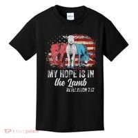 My Hope Is In The Lamb Funny Scripture Elephant Donkey Us Kids T-Shirt thumb 0