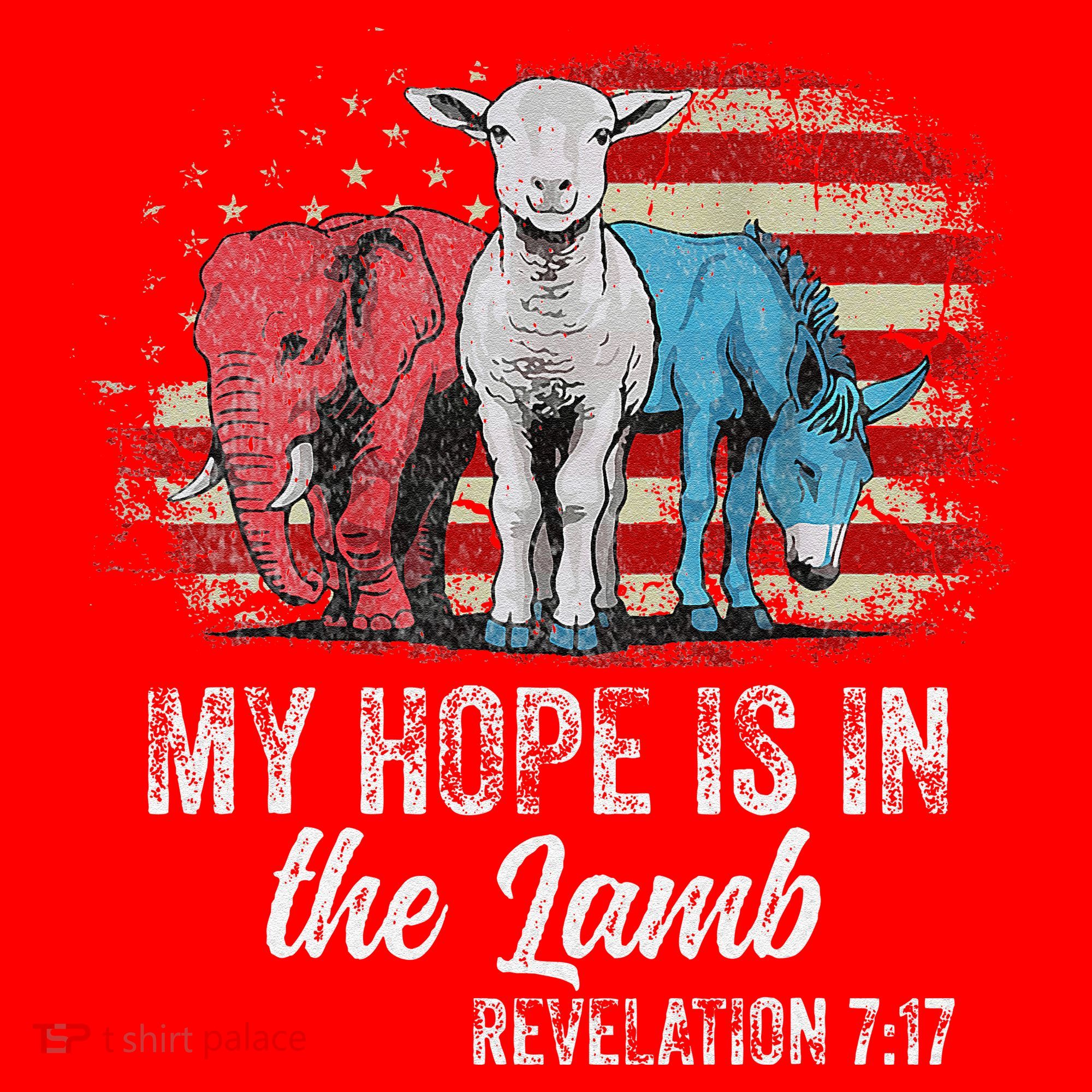 My Hope Is In The Lamb Funny Scripture Elephant Donkey Us Santa Hat