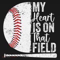 My Heart Is On That Baseball Field Proud Baseball Dad Fan Gift Ornament thumb 1