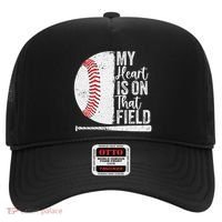 My Heart Is On That Baseball Field Proud Baseball Dad Fan Gift Hat thumb 0
