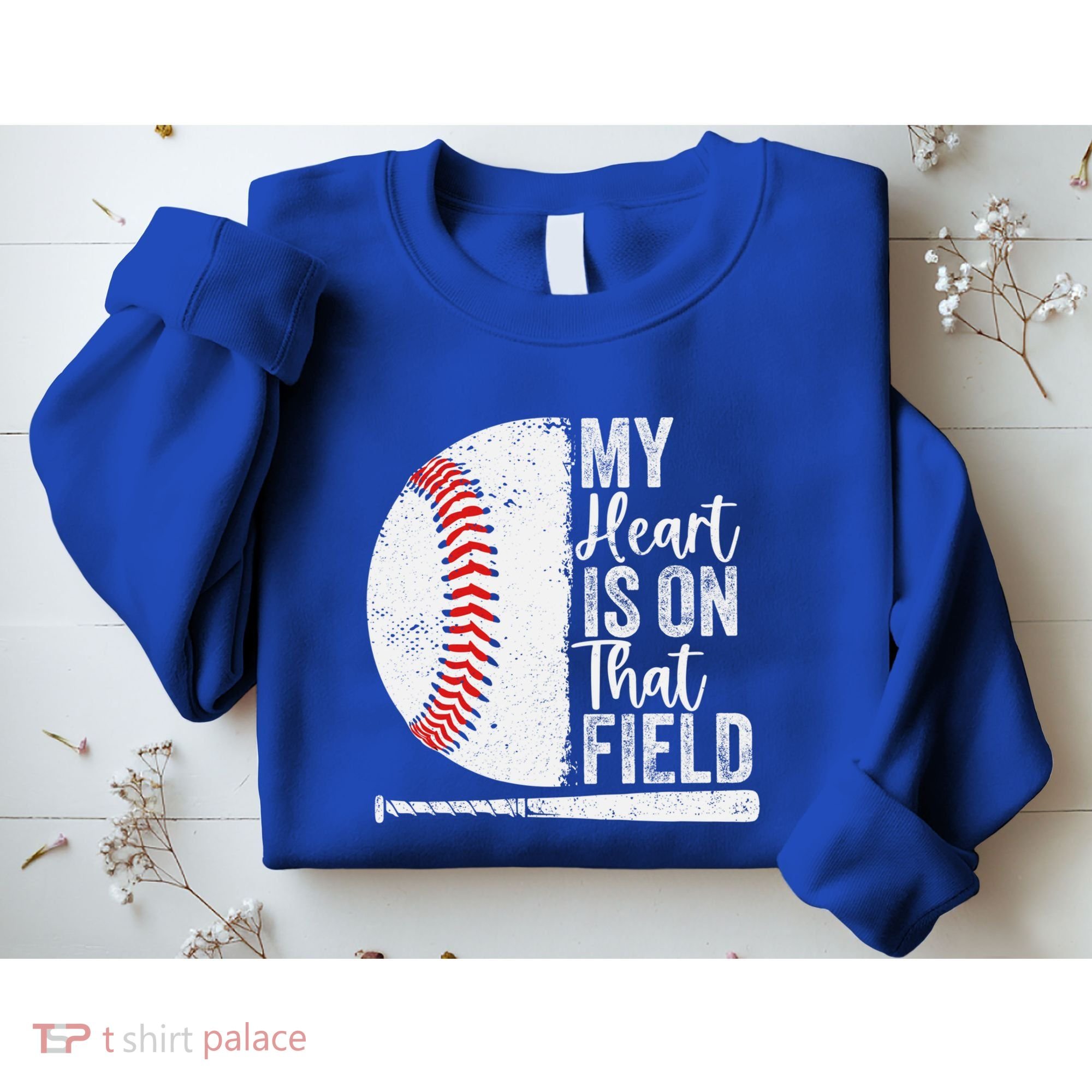 My Heart Is On That Baseball Field Proud Baseball Dad Fan Gift Sweatshirt