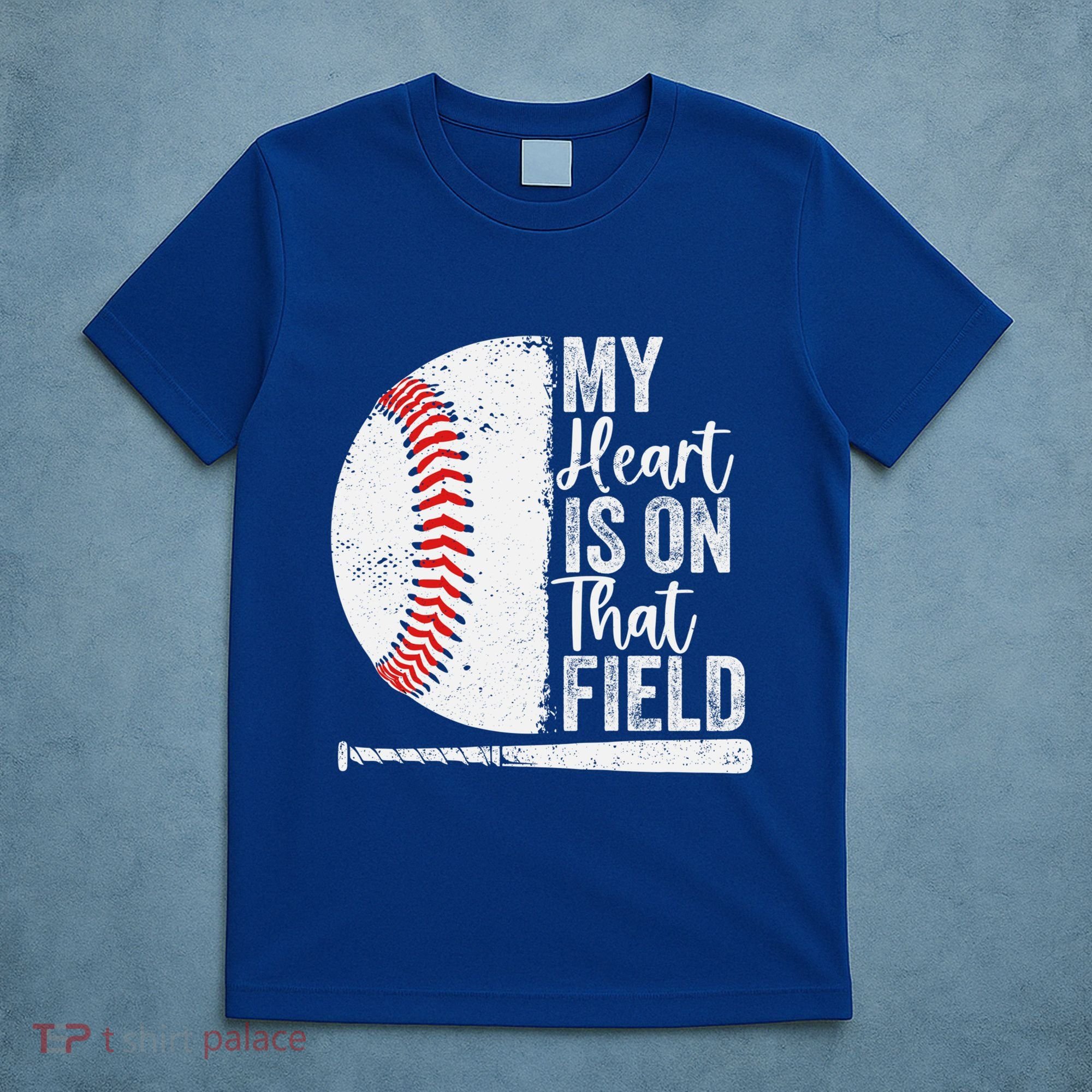 My Heart Is On That Baseball Field Proud Baseball Dad Fan Gift T-Shirt