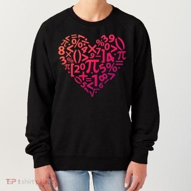 Math Heart I Love Math Math Lovers Gift Math Teacher Gift Women's Sweatshirt