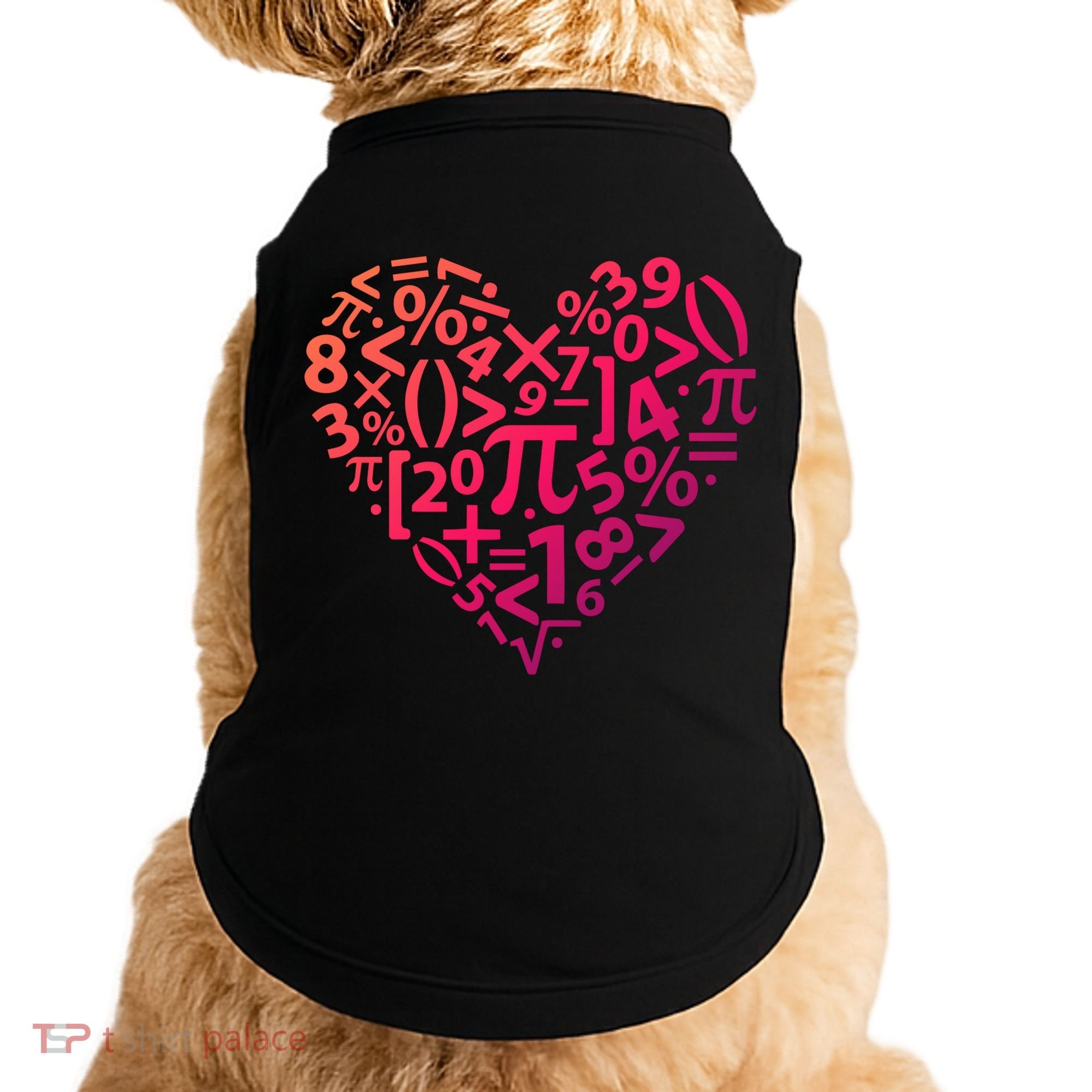 Math Heart I Love Math Math Lovers Gift Math Teacher Gift Doggie Tank