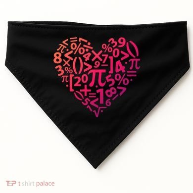 Math Heart I Love Math Math Lovers Gift Math Teacher Gift USA-Made Doggie Bandana