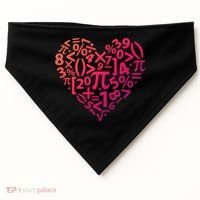 Math Heart I Love Math Math Lovers Gift Math Teacher Gift USA-Made Doggie Bandana thumb 0