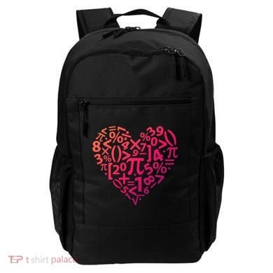 Math Heart I Love Math Math Lovers Gift Math Teacher Gift Backpack