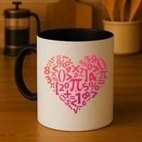 Math Heart I Love Math Math Lovers Gift Math Teacher Gift Coffee Mug thumb 4