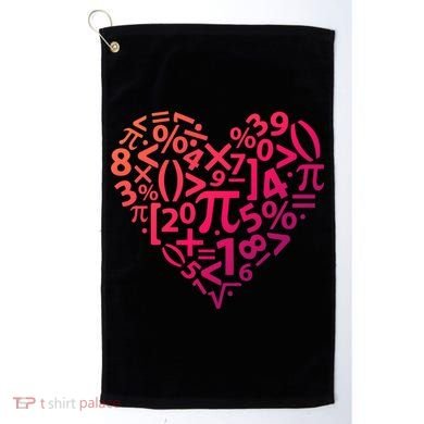 Math Heart I Love Math Math Lovers Gift Math Teacher Gift Golf Towel