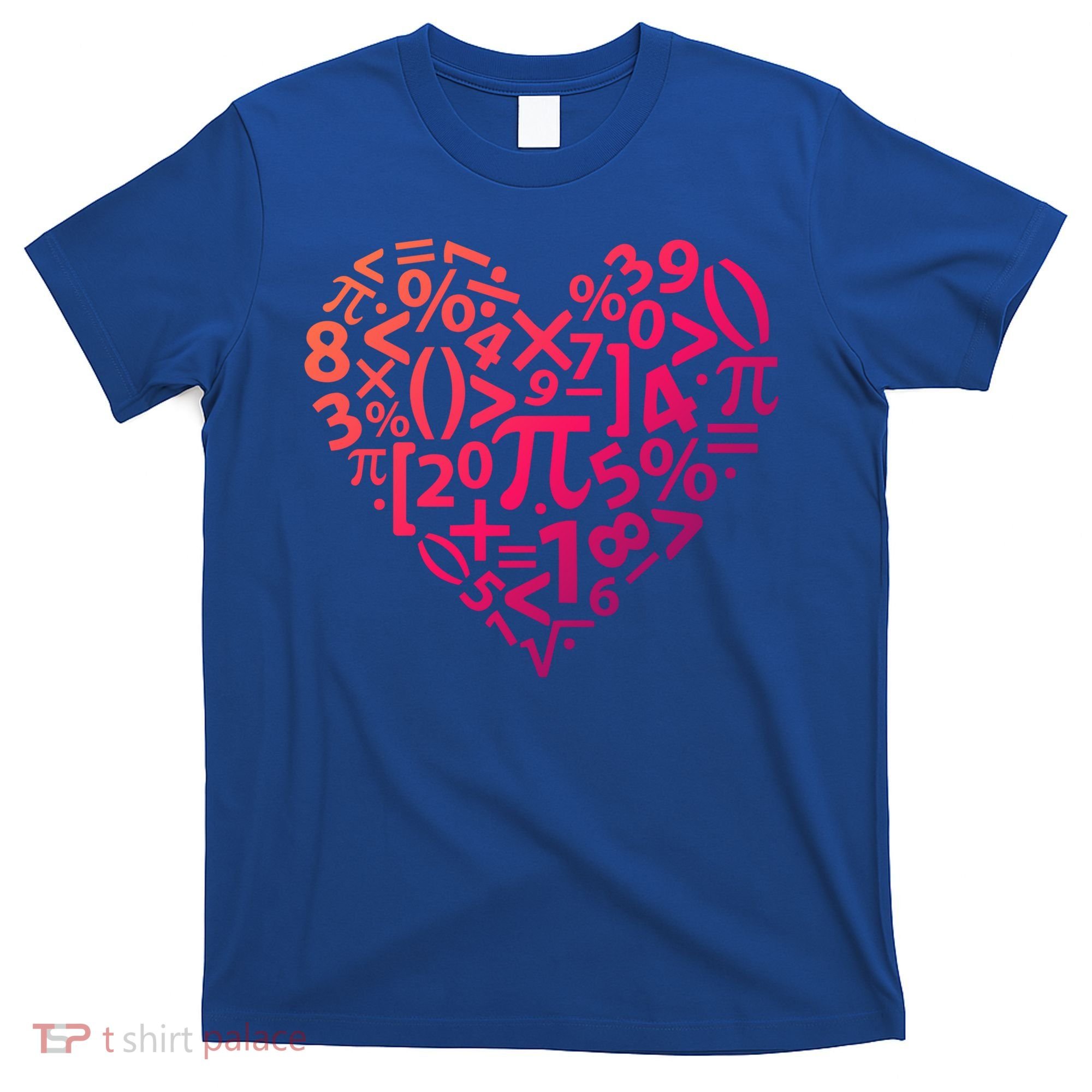 Math Heart I Love Math Math Lovers Gift Math Teacher Gift T-Shirt