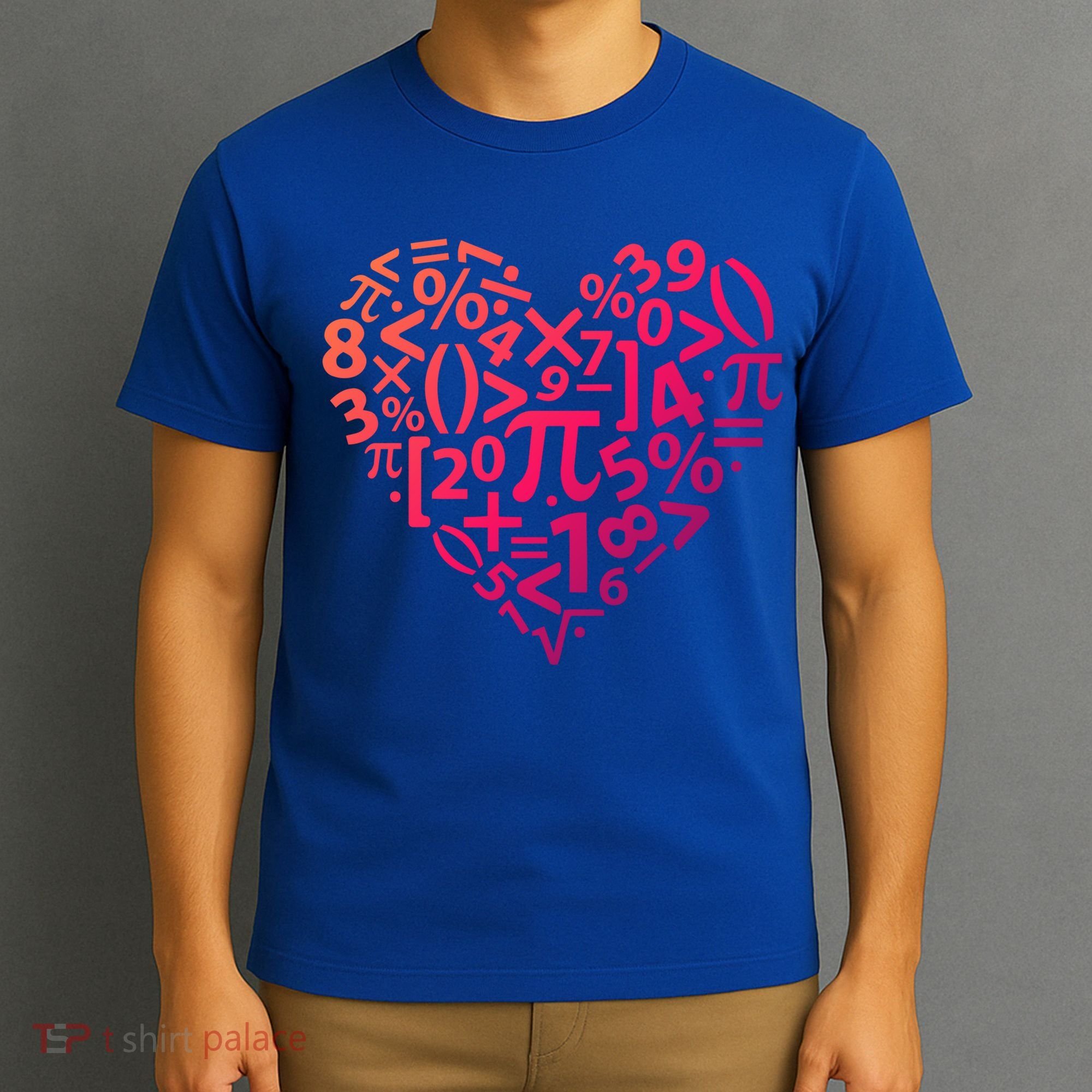 Math Heart I Love Math Math Lovers Gift Math Teacher Gift T-Shirt