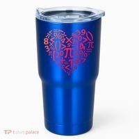 Math Heart I Love Math Math Lovers Gift Math Teacher Gift Tumbler thumb 0