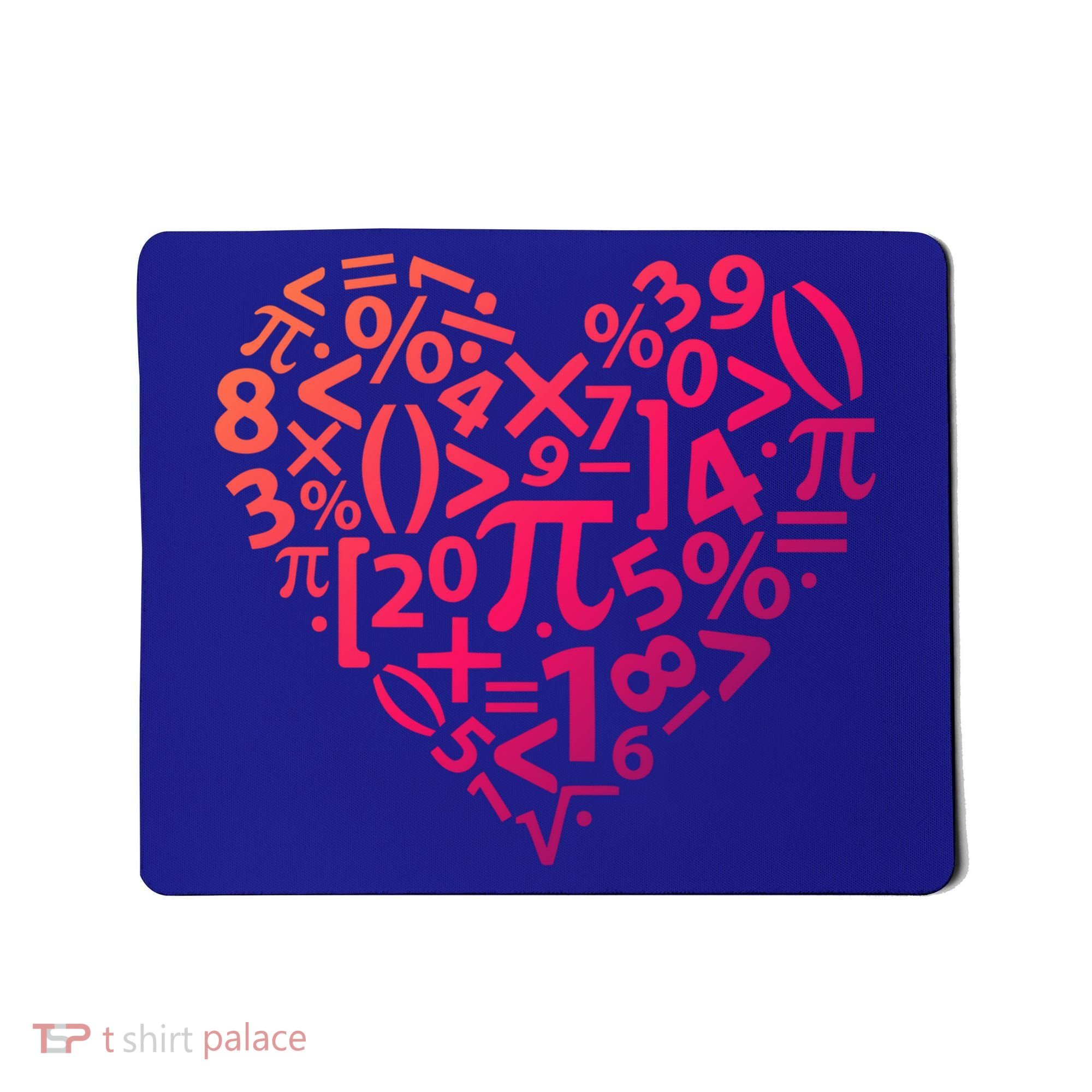 Math Heart I Love Math Math Lovers Gift Math Teacher Gift Mousepad