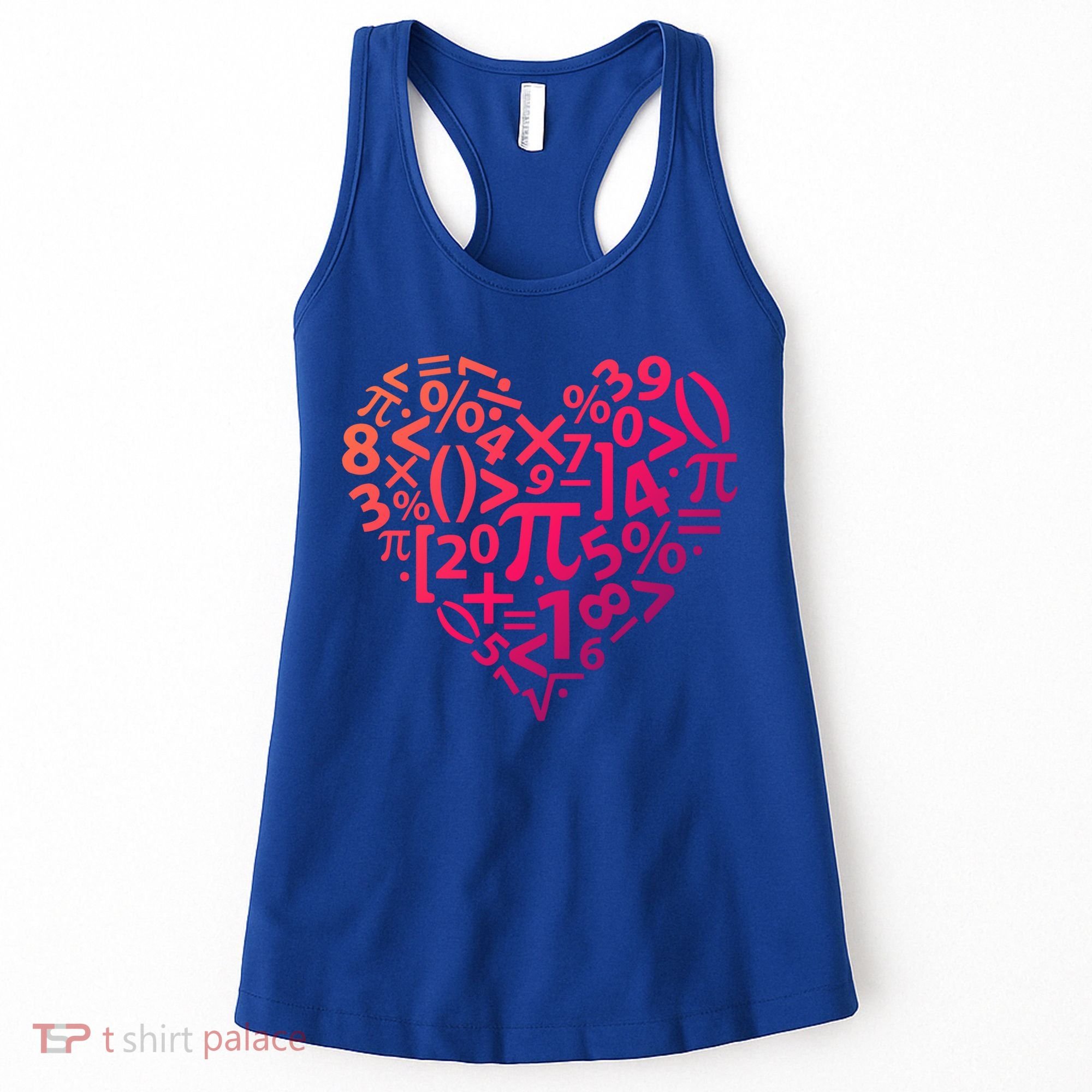 Math Heart I Love Math Math Lovers Gift Math Teacher Gift Women's Tank Top