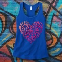 Math Heart I Love Math Math Lovers Gift Math Teacher Gift Women's Tank Top thumb 3