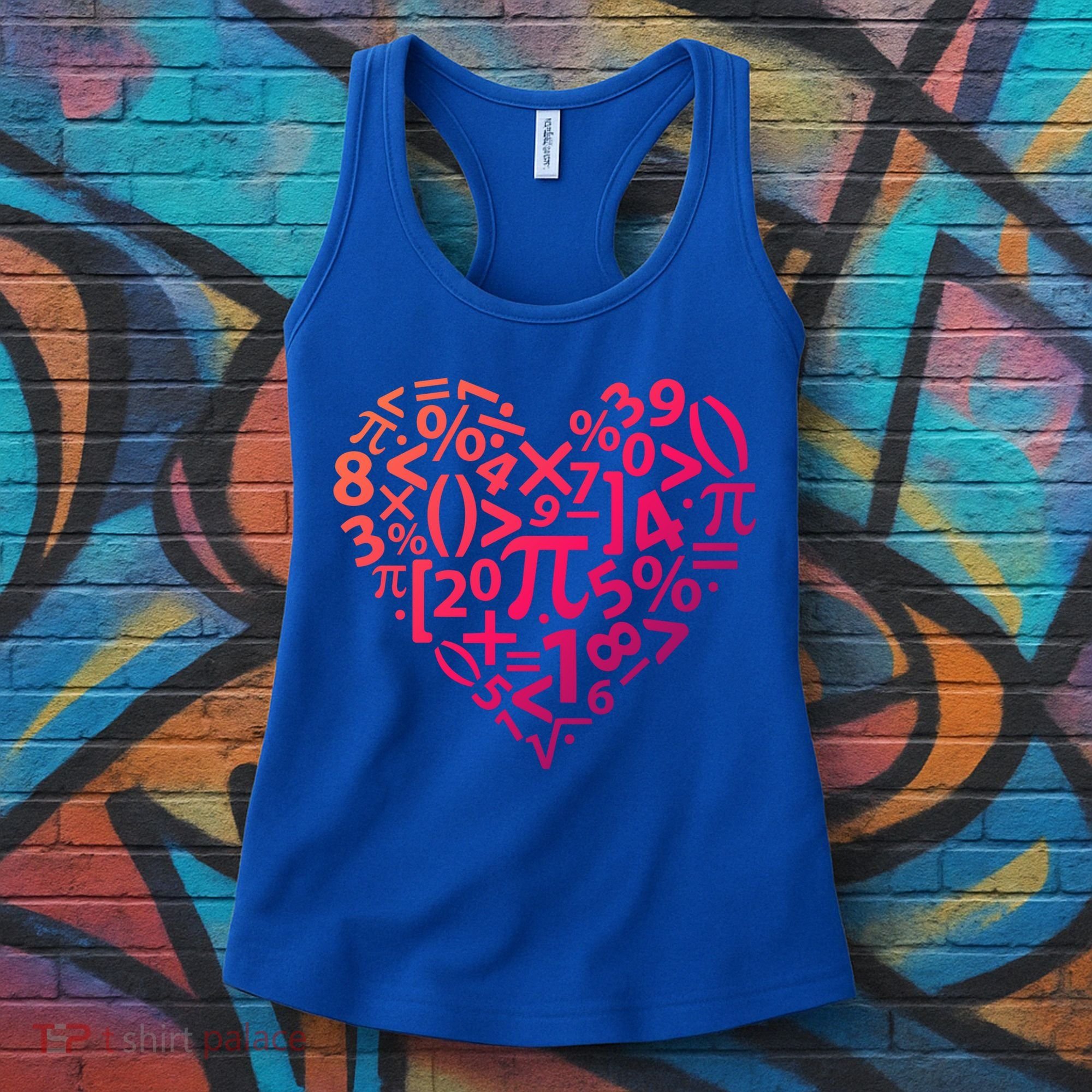 Math Heart I Love Math Math Lovers Gift Math Teacher Gift Women's Tank Top